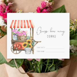 Bloemenkar - Raad hoeveel kurken bruidsspel Informatiekaartje