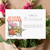 Bloemenkar - Recept voor de aanstaande bruid Informatiekaartje