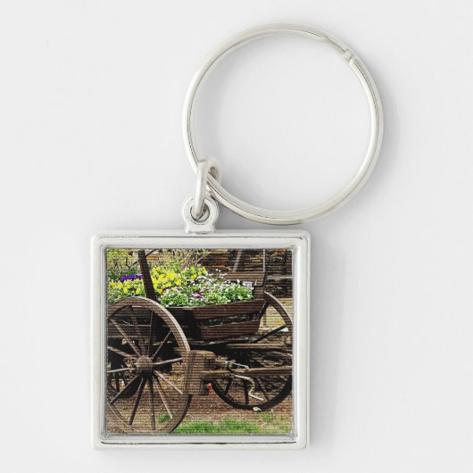 Bloemenkar Sleutelhanger (Voorkant)