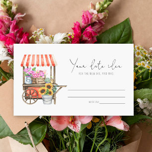 Bloemenkar - Uitdideas voor date night \ Date jar Informatiekaartje
