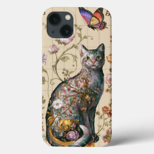  Bloemenkat Art William Morris geïnspireerd Case-Mate iPhone Case