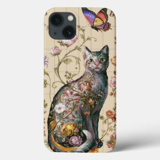  Bloemenkat Art William Morris geïnspireerd Case-Mate iPhone Case