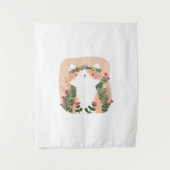 Bloemenkat Schattigee kattenbloem Wandkleed (Voorkant)