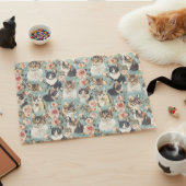 bloemenkattenbloempatroon tissuepapier