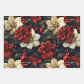 bloemenkerst inpakpapier vel (Voorkant)