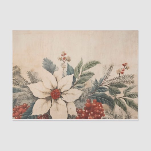 bloemenkerst wintereeuwen noodlijdend tissuepapier (Voorkant)