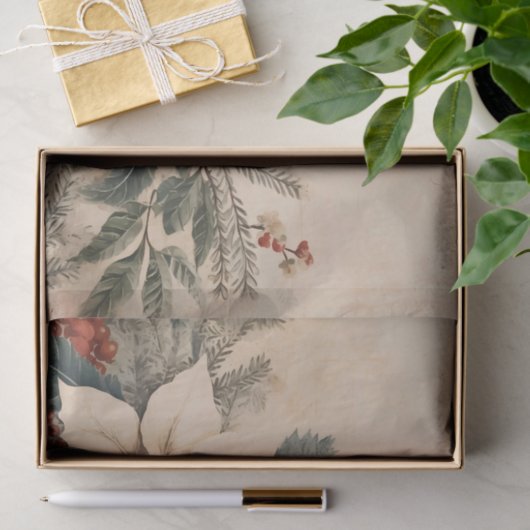 bloemenkerst wintereeuwen noodlijdend tissuepapier (Geschenk)