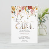 Bloemenkind Baby Shower Kaart (Staand voorkant)
