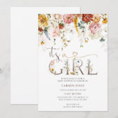 Bloemenkind Baby Shower Kaart (Voorkant / Achterkant)