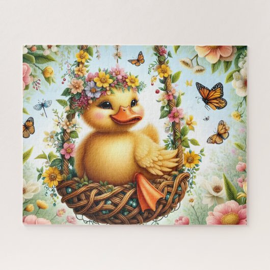 Bloemenkind Eenden Nest Schommel Legpuzzel (Horizontaal)