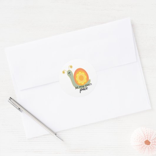 Bloemenkind Slak Laptop Sticker (Envelop)