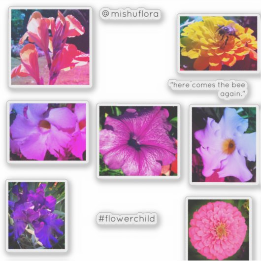 Bloemenkind stickers (Voorkant)