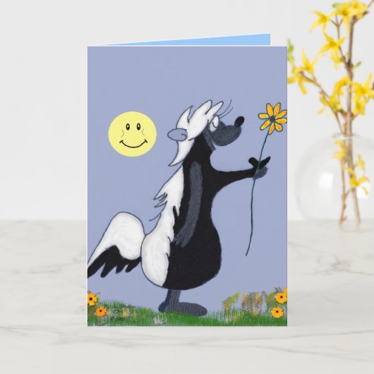 Bloemenkind... Verjaardag Kaart. Kaart (Gele Bloem)