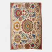 Bloemenkind Volkskunst Keukenhanddoek (Verticaal)