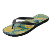 Bloemenkind Vrouw in Zonnebloementuin Teenslippers (Schuin)