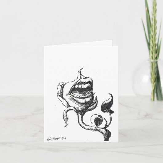 Bloemenklachten wenskaart kaart (Voorkant)