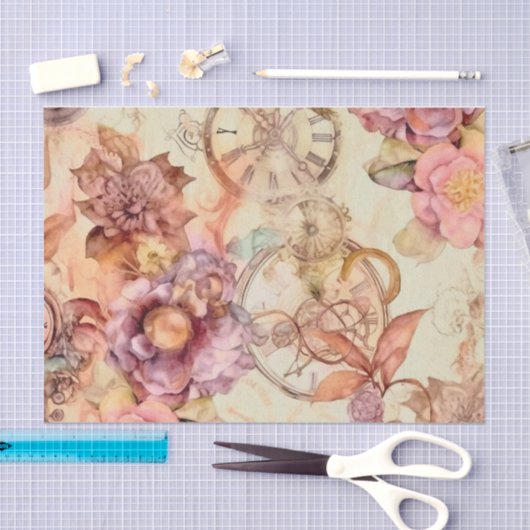 Bloemenklok Steampunk Tissuepapier (Craft)