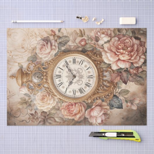  Bloemenklok Tijdloze Elegantie Tissuepapier (Craft)