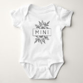  bloemenknipsel MINI Zwart Design Matching Romper (Voorkant)