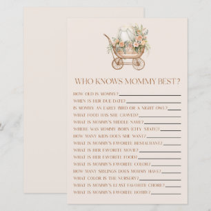 Bloemenkoets die mama Baby shower spel kent