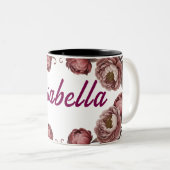  bloemenkoffie met twee tonen mok (Voorkant rechts)