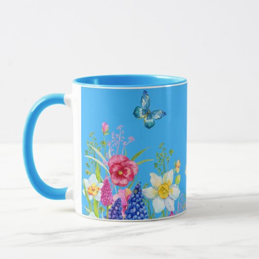 Bloemenkoffie mok met bijbel (Links)
