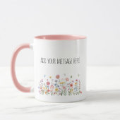 Bloemenkoffiekop, mok met aangepaste tekst voor mo (Links)