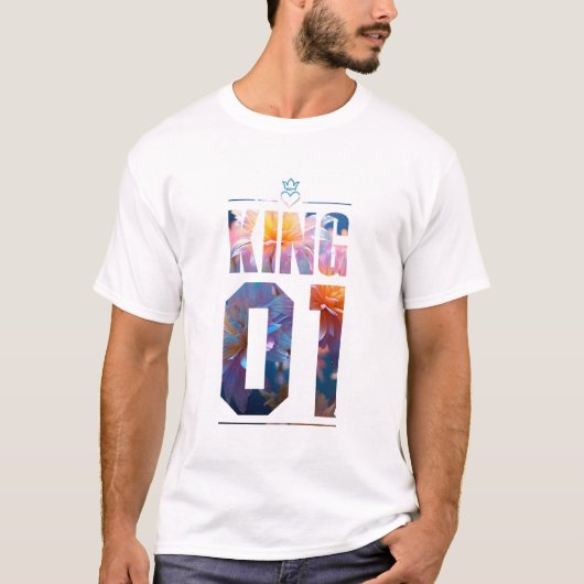 Bloemenkoning en koningin 01 t-shirt (Voorkant)