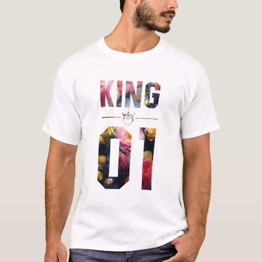 Bloemenkoning en koningin 01 t-shirt (Voorkant)