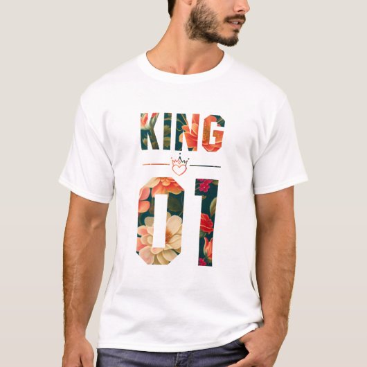 Bloemenkoning en koningin 01 t-shirt (Voorkant)