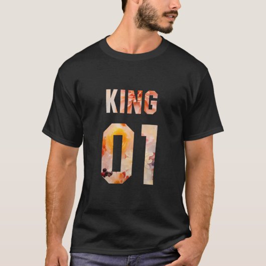 Bloemenkoning en koningin 01 t-shirt (Voorkant)