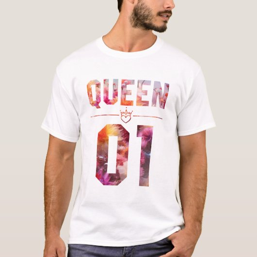 Bloemenkoning en koningin 01 t-shirt (Voorkant)