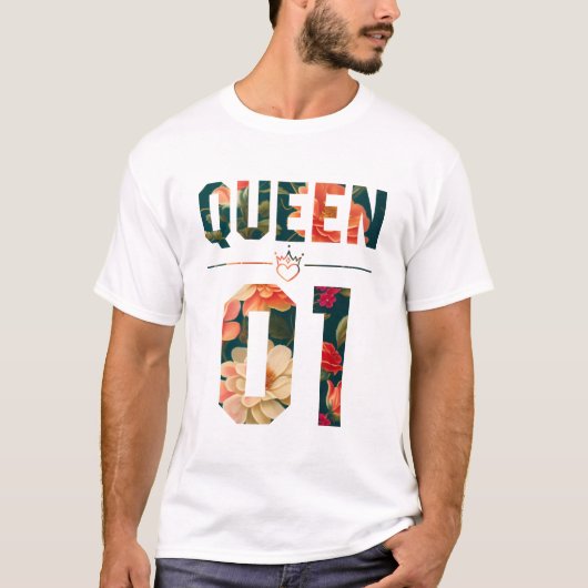 Bloemenkoning en koningin 01 t-shirt (Voorkant)