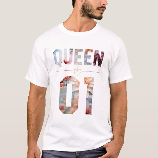 Bloemenkoning en koningin 01 t-shirt (Voorkant)