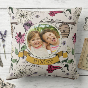 Bloemenkoningin Bij We houden van jou Kinderen Fot Kussen