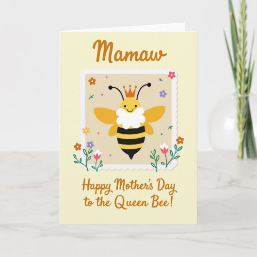 Bloemenkoningin Moederdagkaart Kaart (Voorkant)