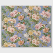 bloemenkool Blauwe ontkoppeling Cadeaupapier (Vlak)