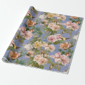 bloemenkool Blauwe ontkoppeling Cadeaupapier (Uitgerold)