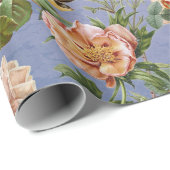 bloemenkool Blauwe ontkoppeling Cadeaupapier (Rol Hoek)