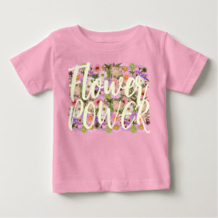 Bloemenkracht baby t-shirt top roze boho attitude