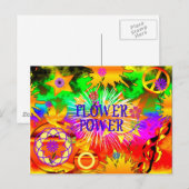 Bloemenkracht - Kleurrijk Motief uit de Jaren 60 Briefkaart (Voorkant / Achterkant)