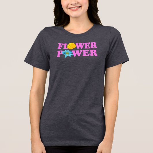 Bloemenkracht Tri-Blend Shirt (Voorkant)