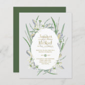 Bloemenkranen en groen geïnspireerde budget bruilo (Voorkant / Achterkant)