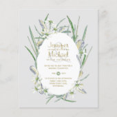 Bloemenkranen en groen geïnspireerde budget bruilo (Voorkant)