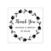  bloemenkrans | 2 inch Stamp Rubberstempel (Afrduk)