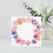 Bloemenkrans Achtergrond Aquarel Stijl Bloemen Kaart (Staand voorkant)