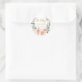 Bloemenkrans Baby shower Classic Ronde Sticker (Tas)
