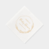 Bloemenkrans Baby Shower Folie Servetten (Rechts)