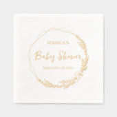 Bloemenkrans Baby Shower Folie Servetten (Voorkant)