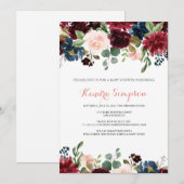  bloemenkrans Baby shower Kaart (Voorkant / Achterkant)